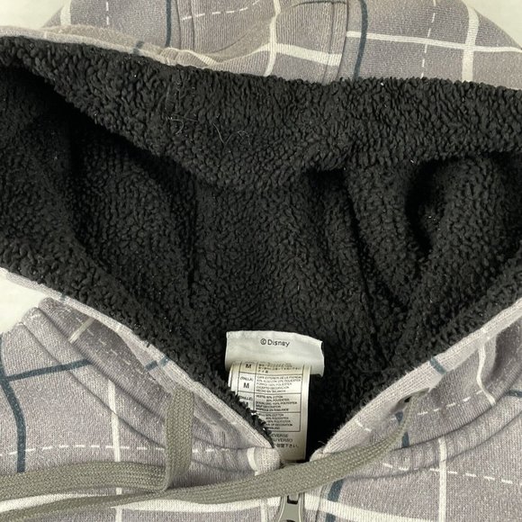 Disney Parks Full Zip Hooded Knit Jacket Women’s M  Sharpa Lined Grumpy Gray - Picture 8 of 9